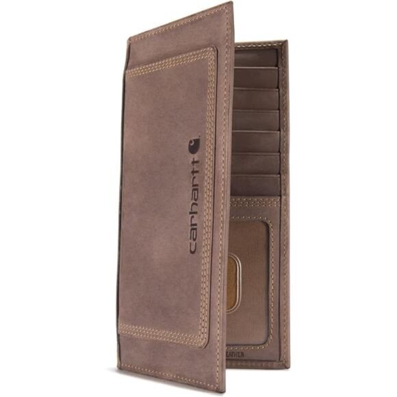 Men's Rugged Leather Triple Stitch Wallet, Brown (Rodeo), One Size - Picture 10 of 16